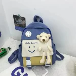 Cute Bear Kids Backpack Blue