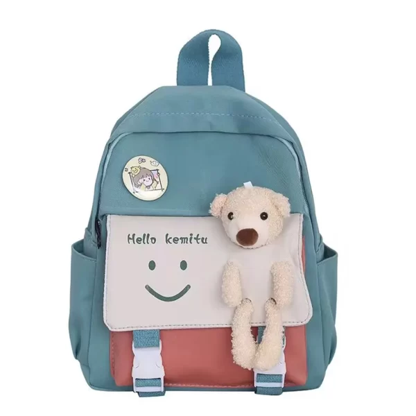 Cute Bear Kids Backpack Green