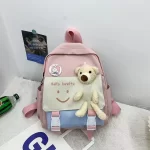 Cute Bear Kids Backpack Pink